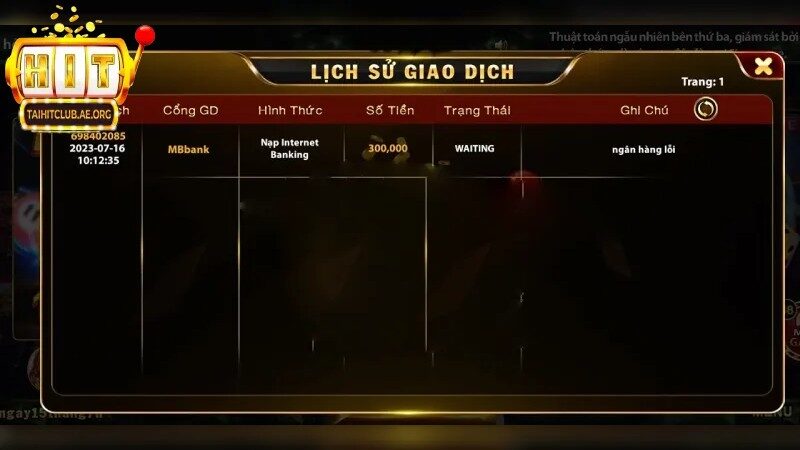 Các bước thực hiện rút tiền Hitclub